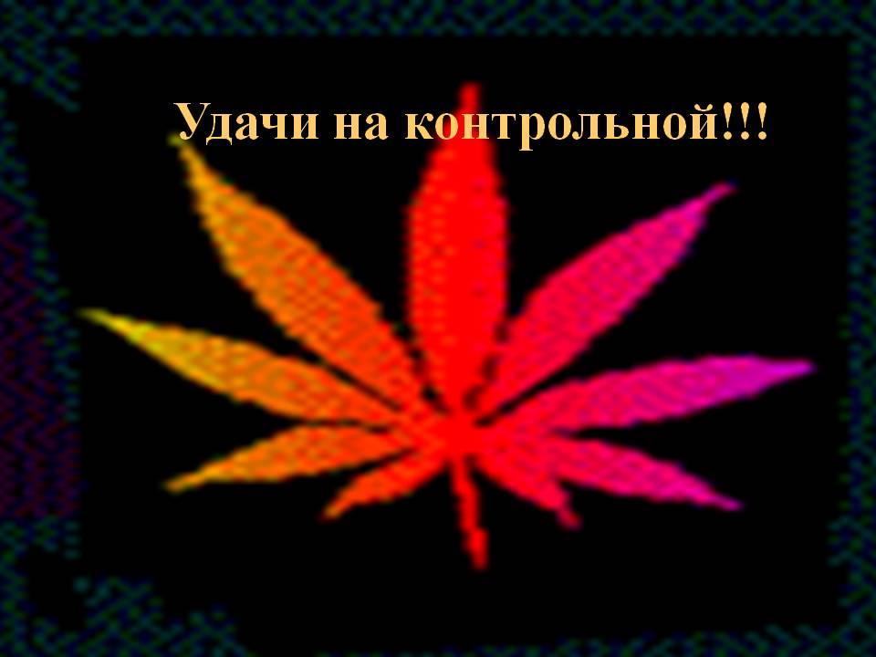 Удачи на контрольной