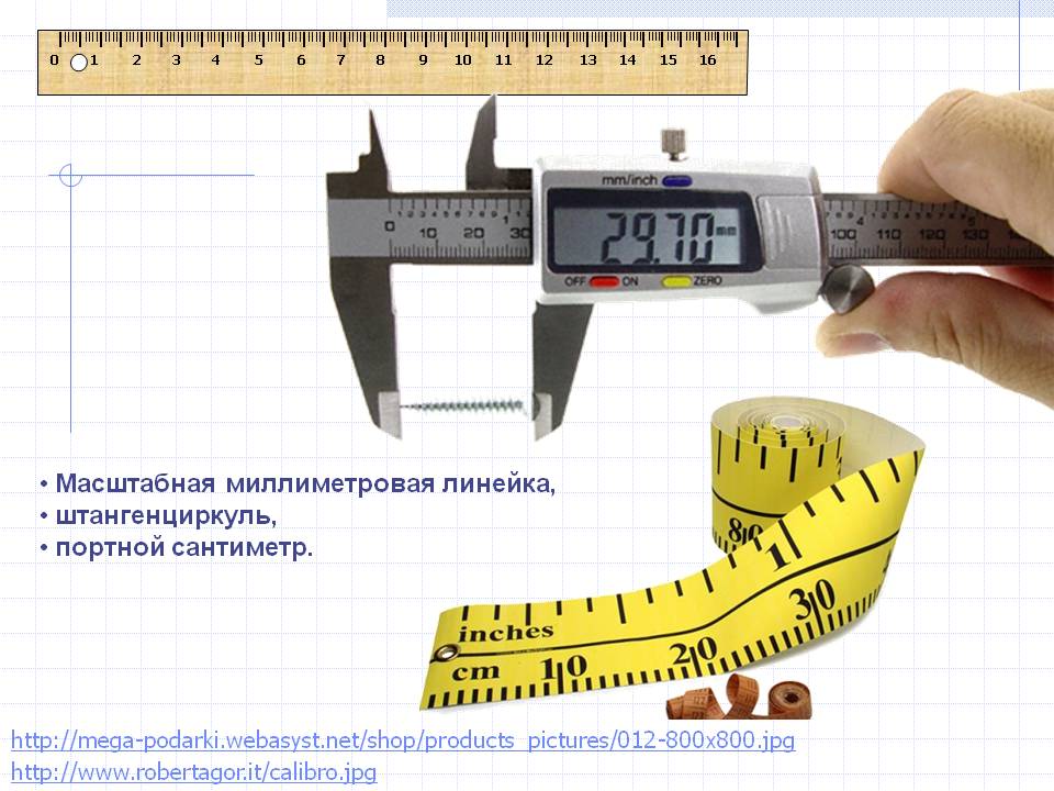 Масштабная миллиметровая линейка, штангенциркуль, портной сантиметр