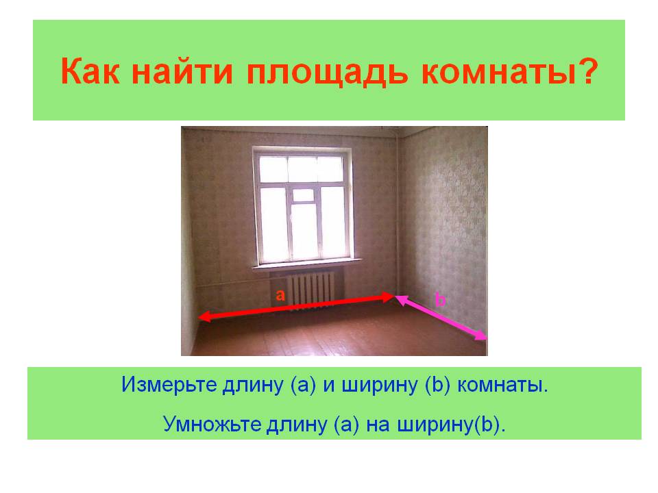 Как найти площадь комнаты