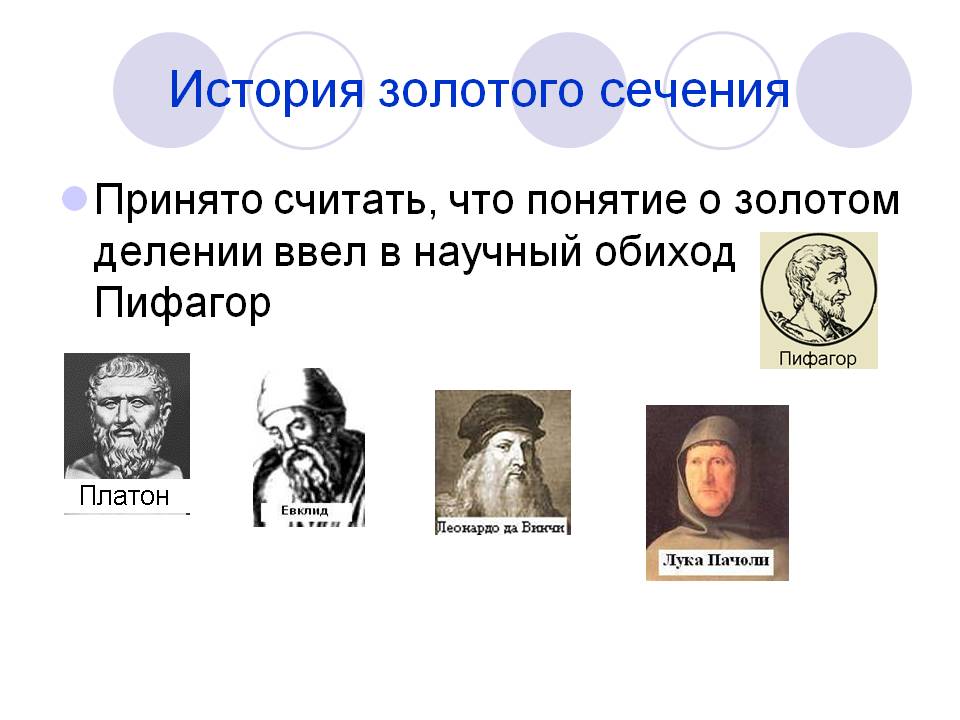 История золотого сечения