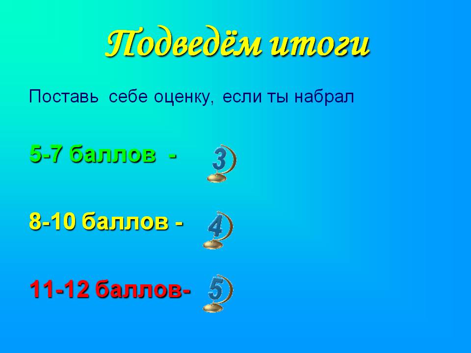 Подведём итоги