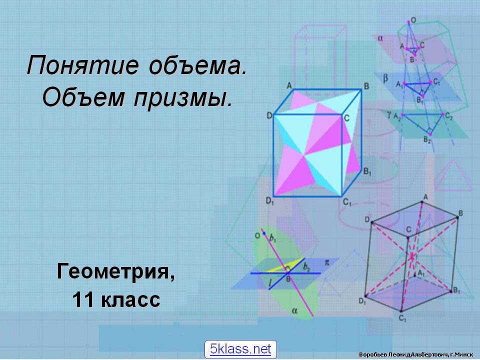 Понятие объема
