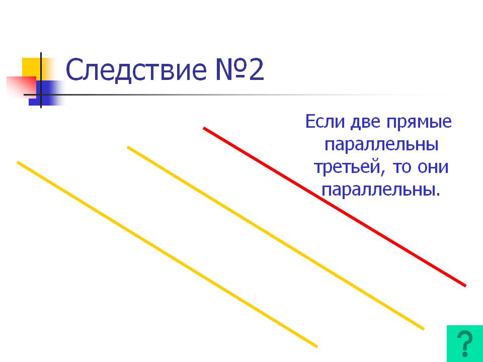 Если две прямые параллельны третьей, то они параллельны