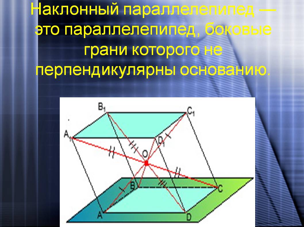 Наклонный параллелепипед