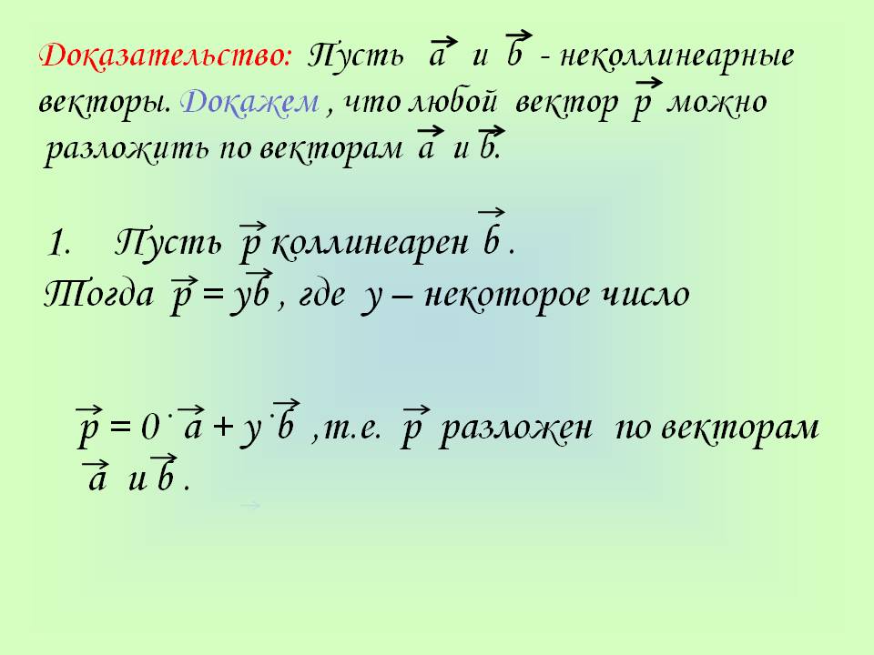 Пусть р коллинеарен b 