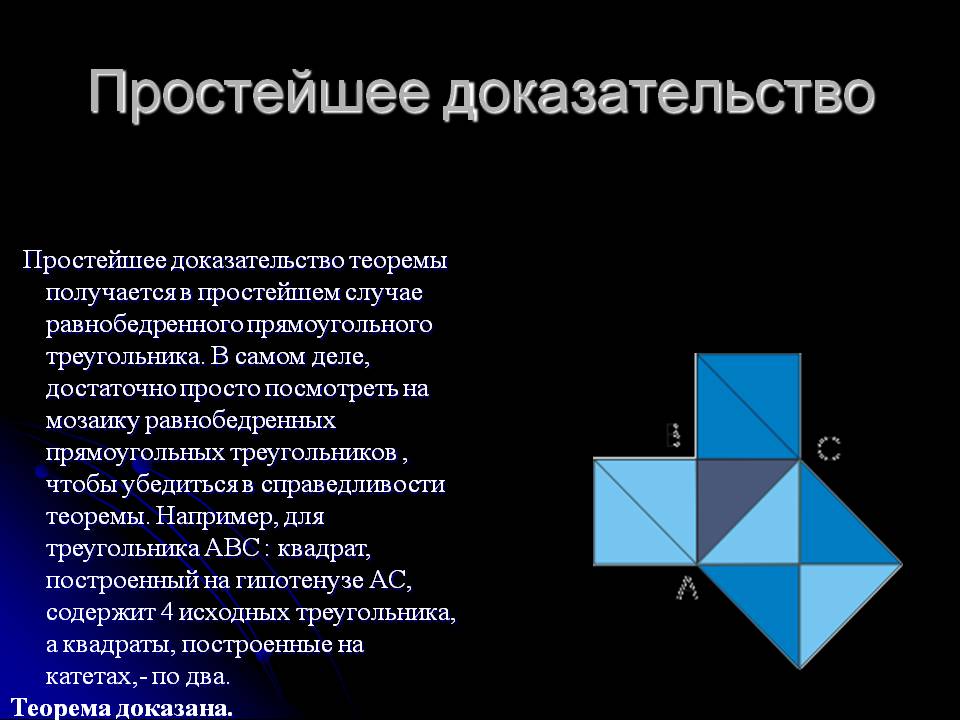 Простейшее доказательство