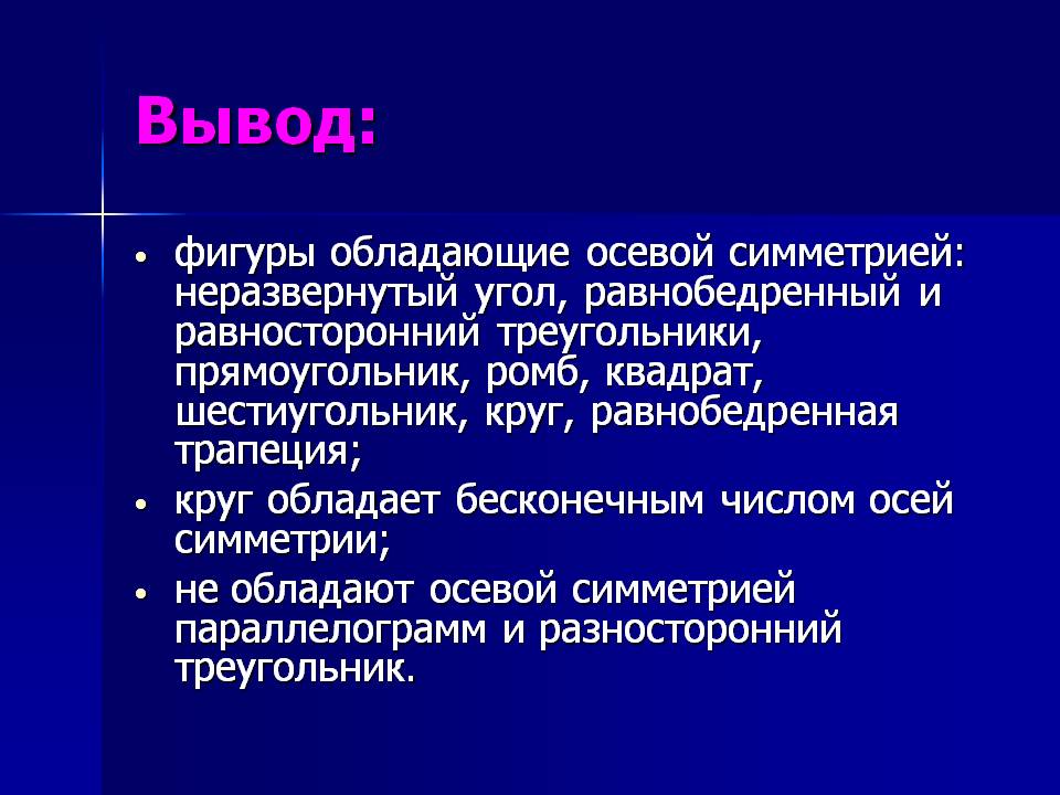 Вывод: