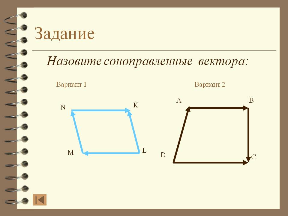 Соноправленные вектора