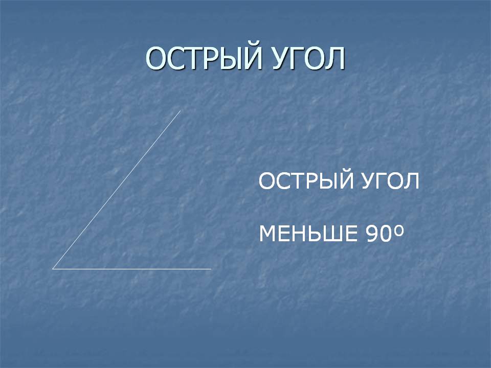 Острый угол