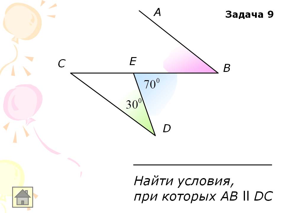 Найти условия, при которых AB ll DC