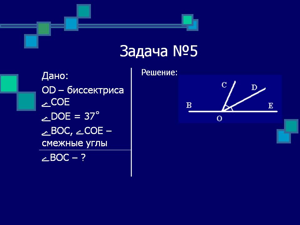 OD – биссектриса