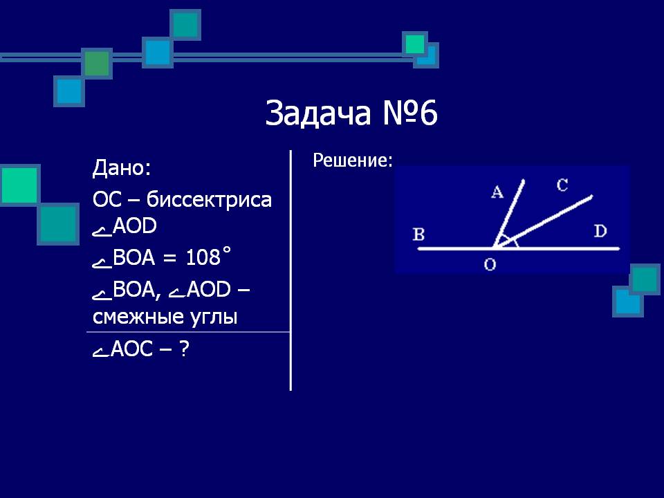 OC – биссектриса