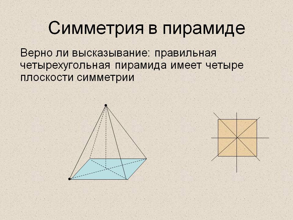 Симметрия в пирамиде