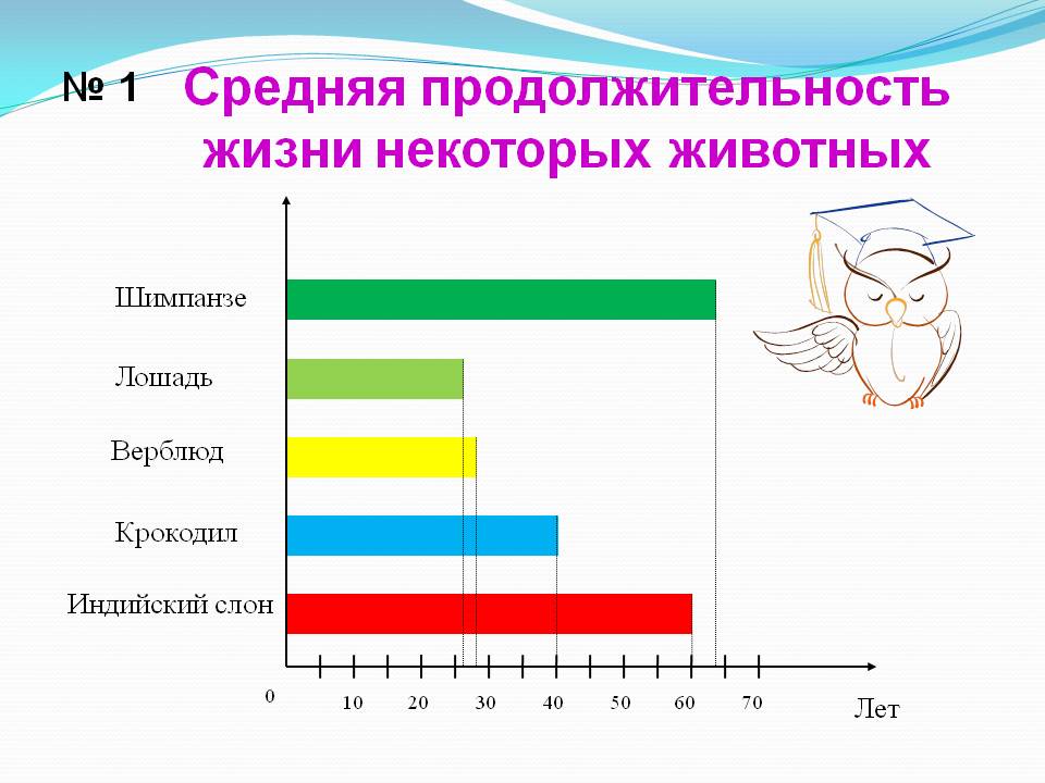 Средняя продолжительность жизни некоторых животных