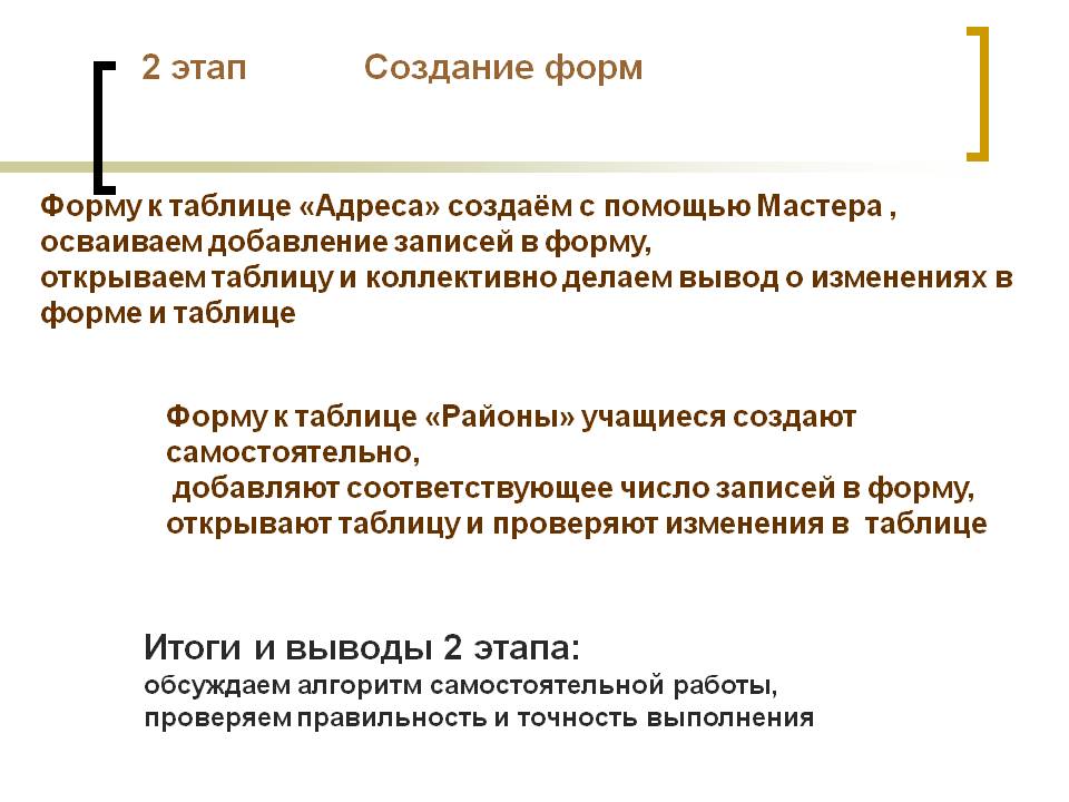 2 этап Создание форм