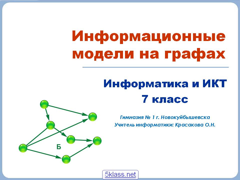 Информационные модели на графах