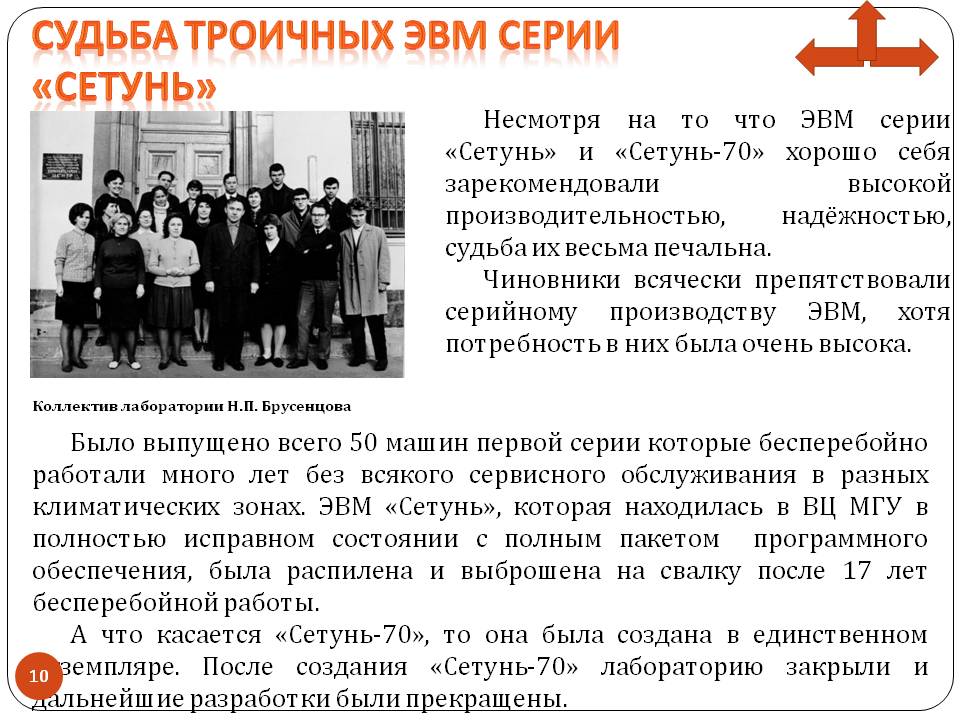 Судьба троичных ЭВМ серии «Сетунь»