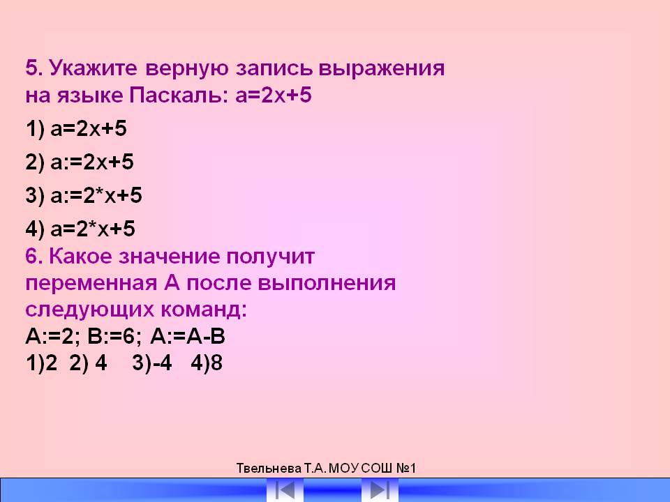 Твельнева Т.А. МОУ СОШ №1