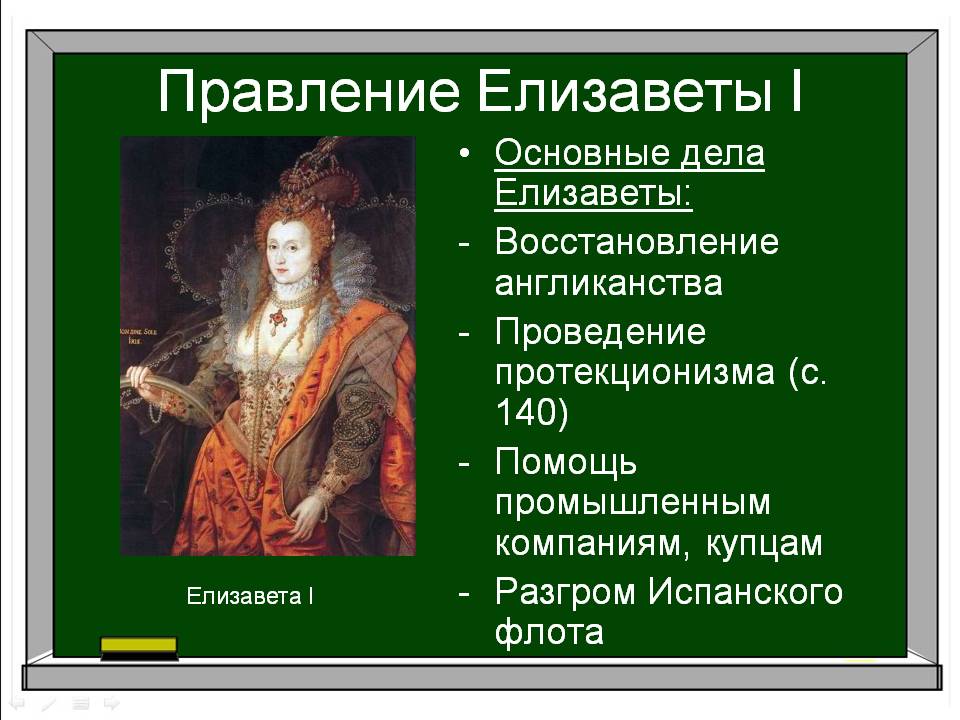 Основные дела Елизаветы