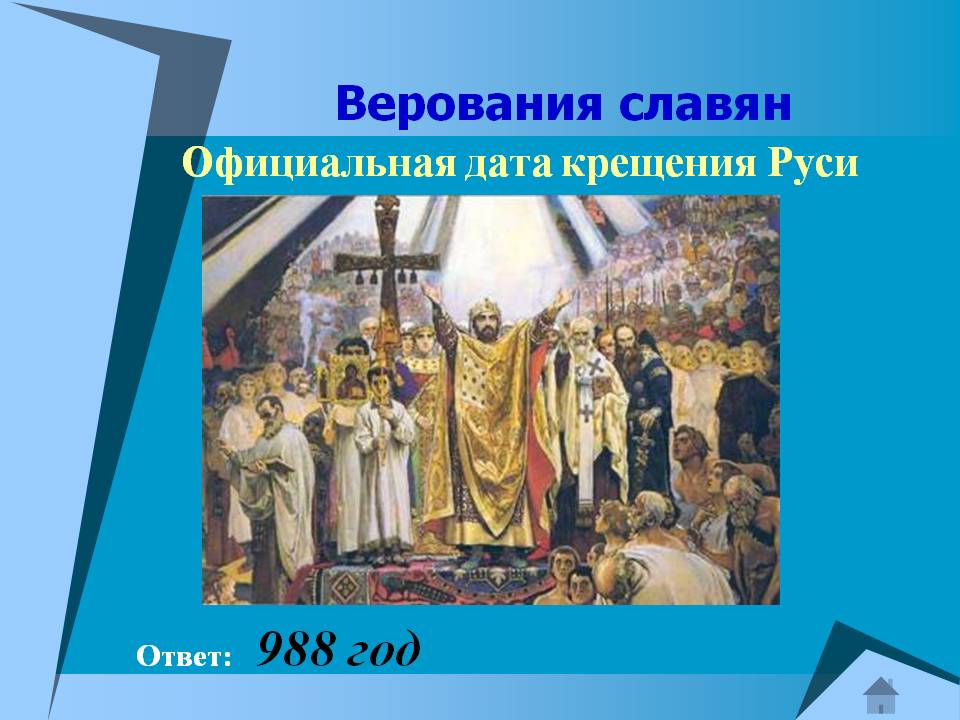 Дата крещения Руси