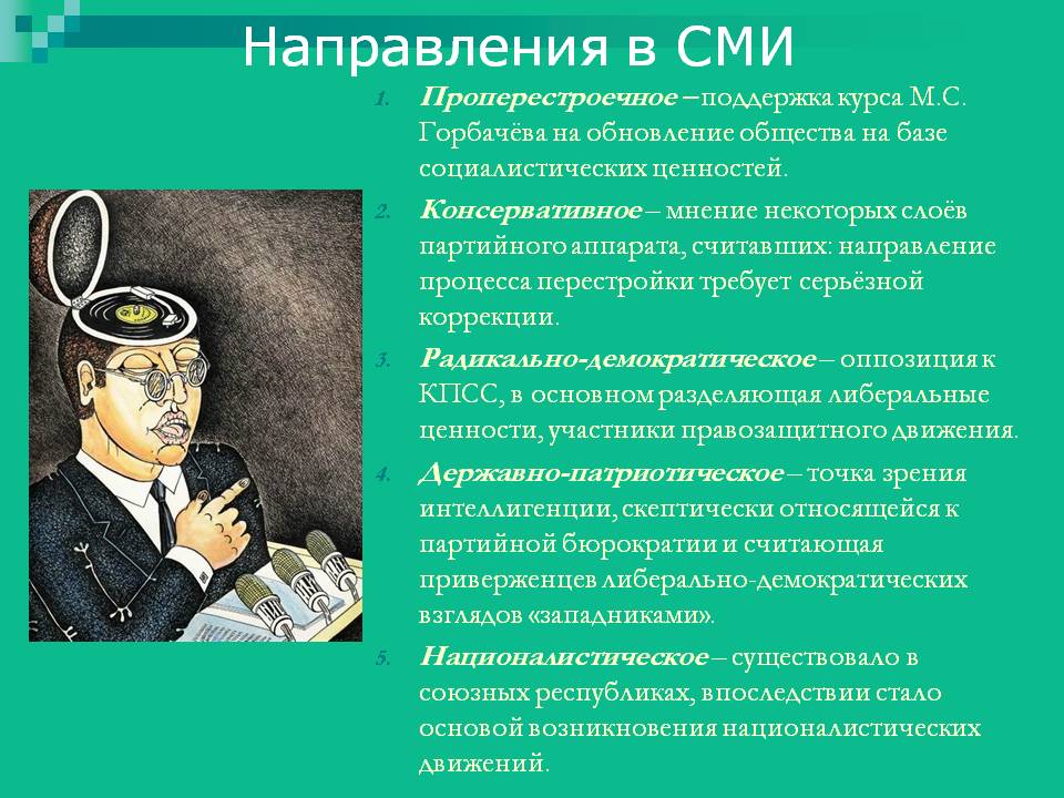 Направления в СМИ