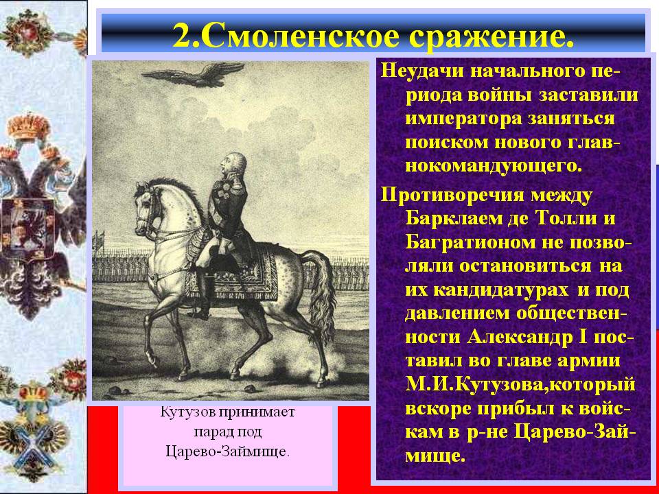 Противоречия между Барклаем де Толли и Багратионом