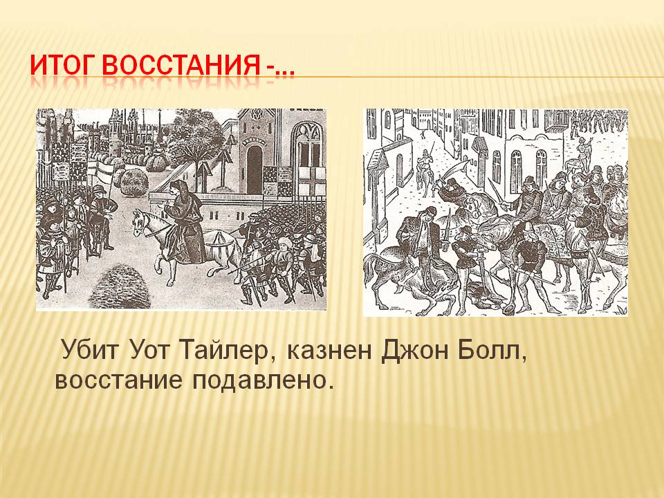 Итог восстания
