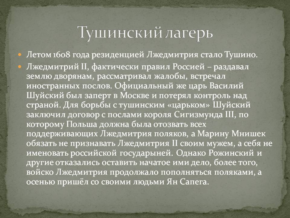 Тушинский лагерь