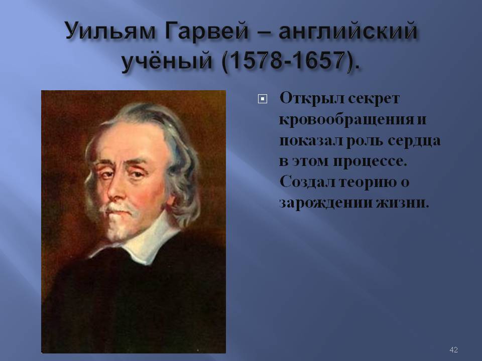 Уильям Гарвей – английский учёный (1578-1657)