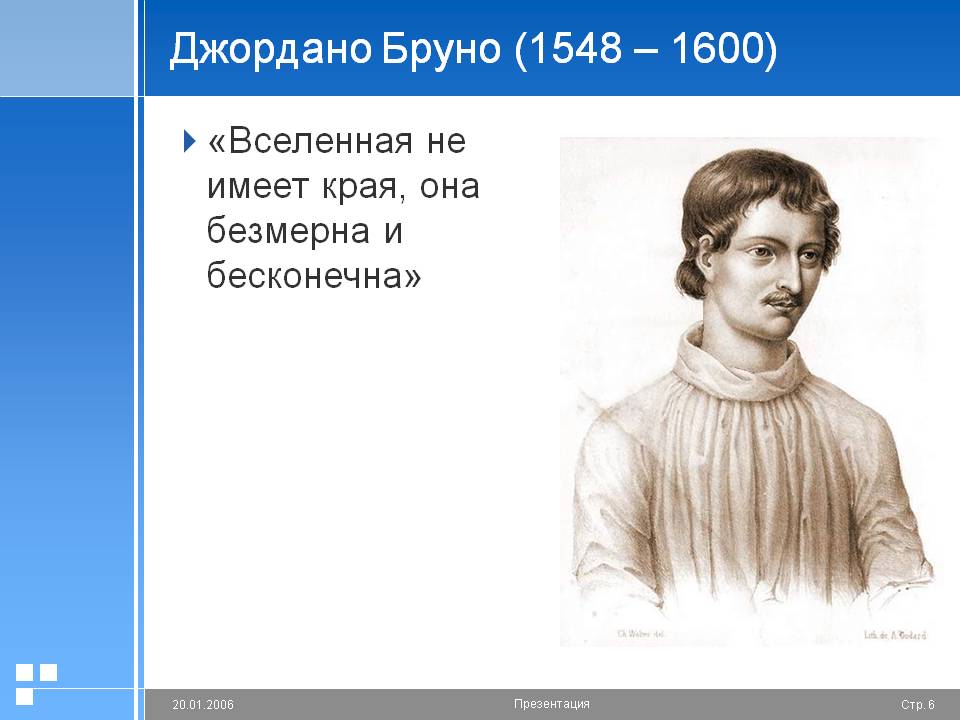 Джордано Бруно (1548 – 1600)