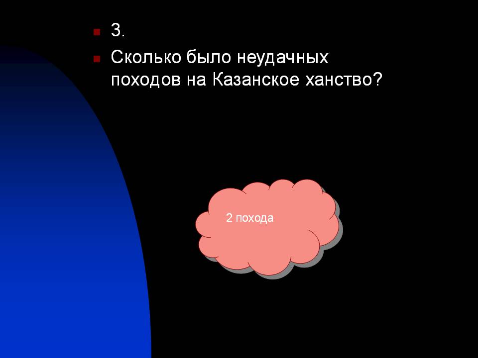 3. Сколько было неудачных походов на Казанское ханство