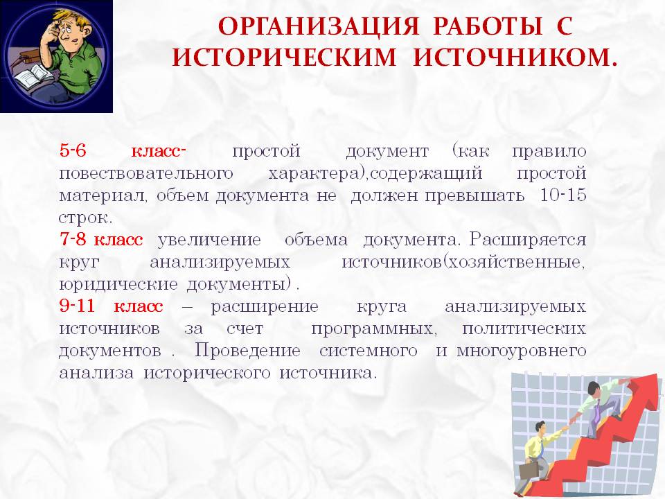 Организация работы с историческим источником