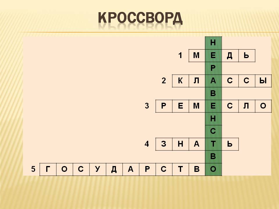 Кроссворд