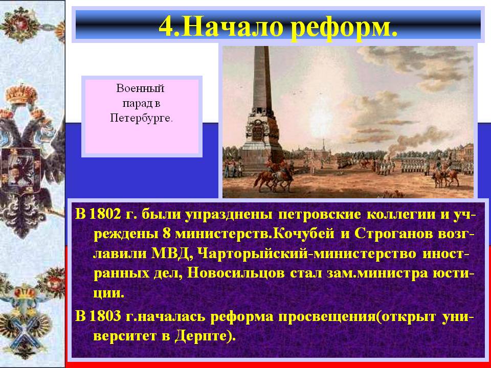 4.Начало реформ