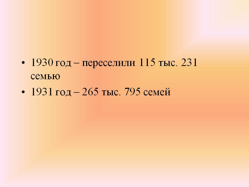 1930 год – переселили 115 тыс