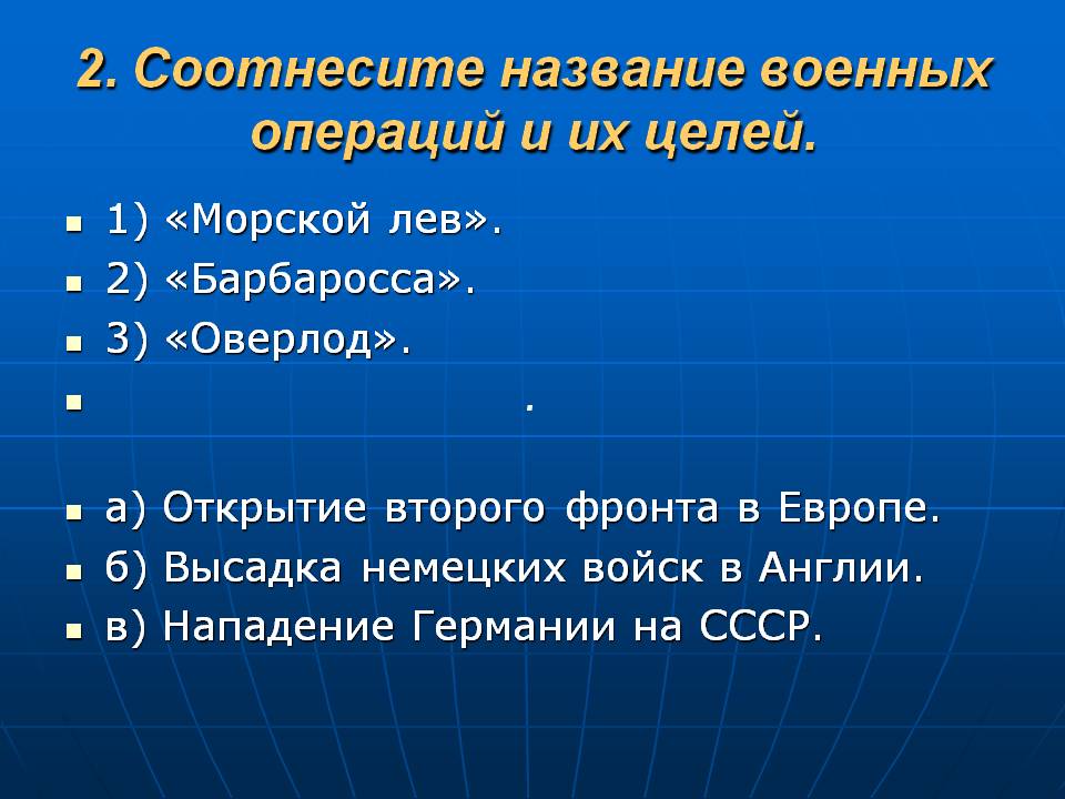 Название военных операций