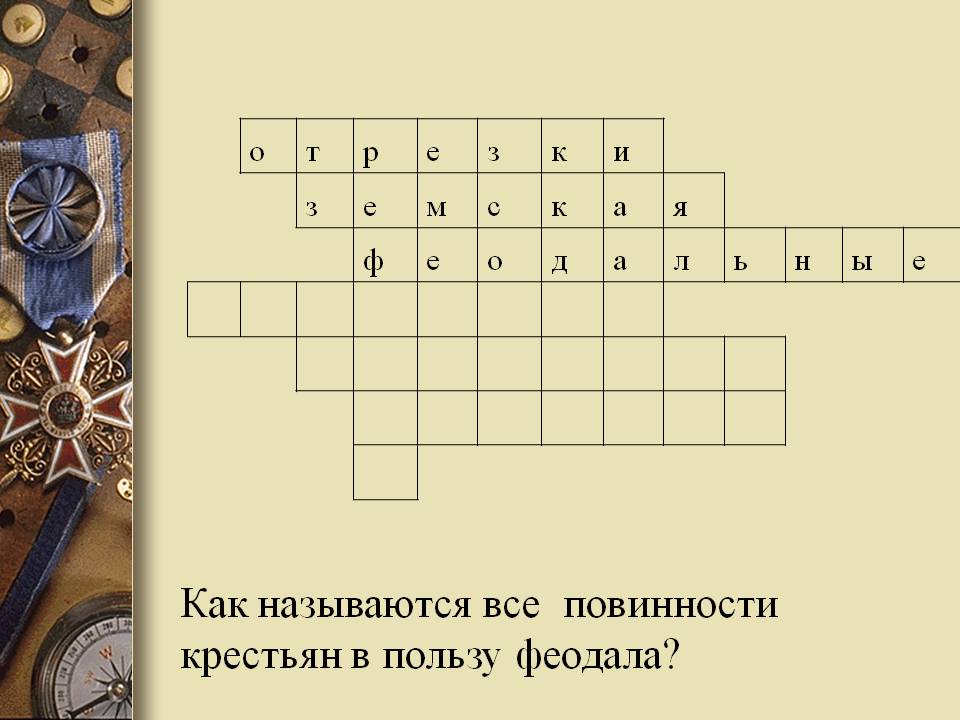 Повинности крестьян в пользу феодала