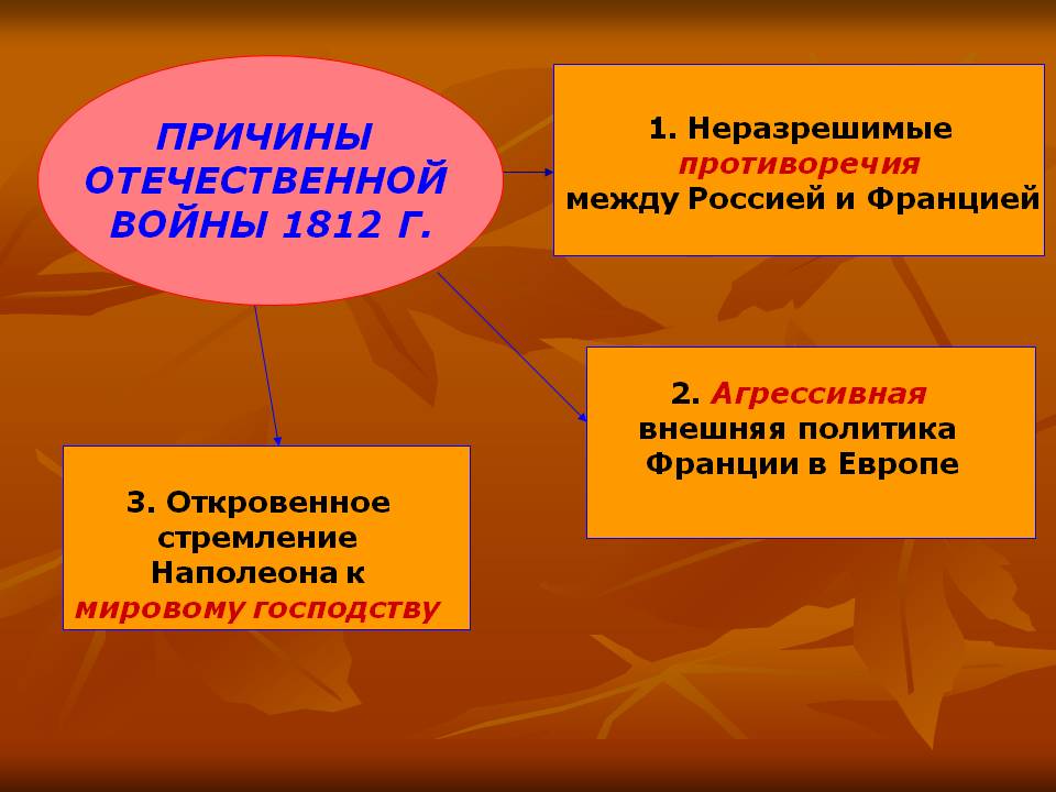 Причины отечественной войны 1812 г