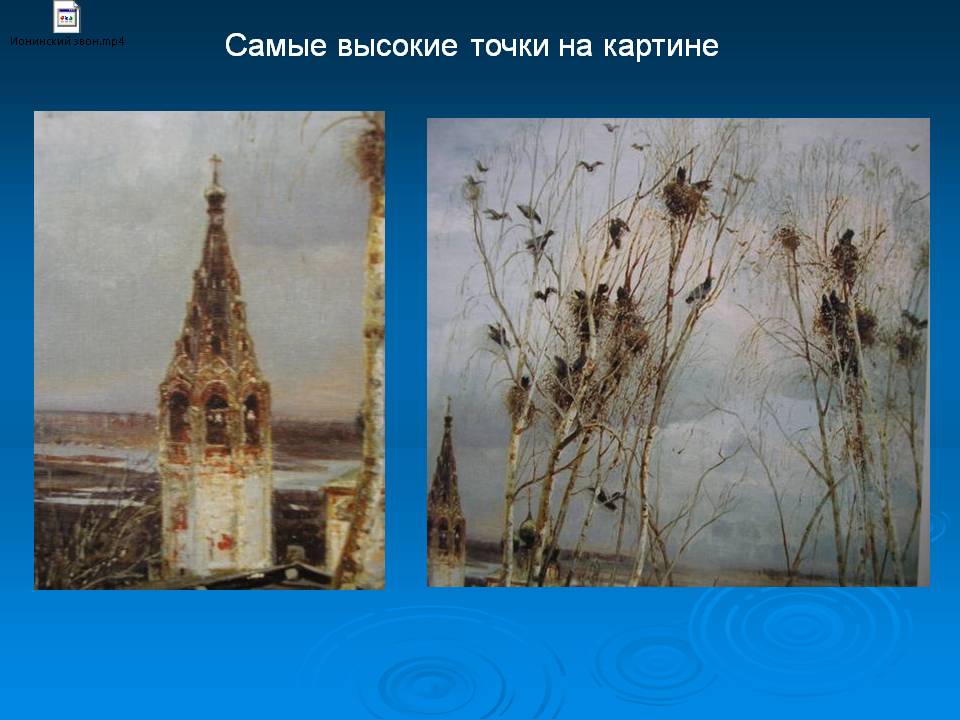 Самые высокие точки на картине