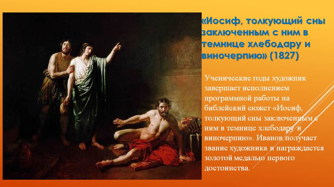 «Иосиф, толкующий сны заключенным с ним в темнице хлебодару и