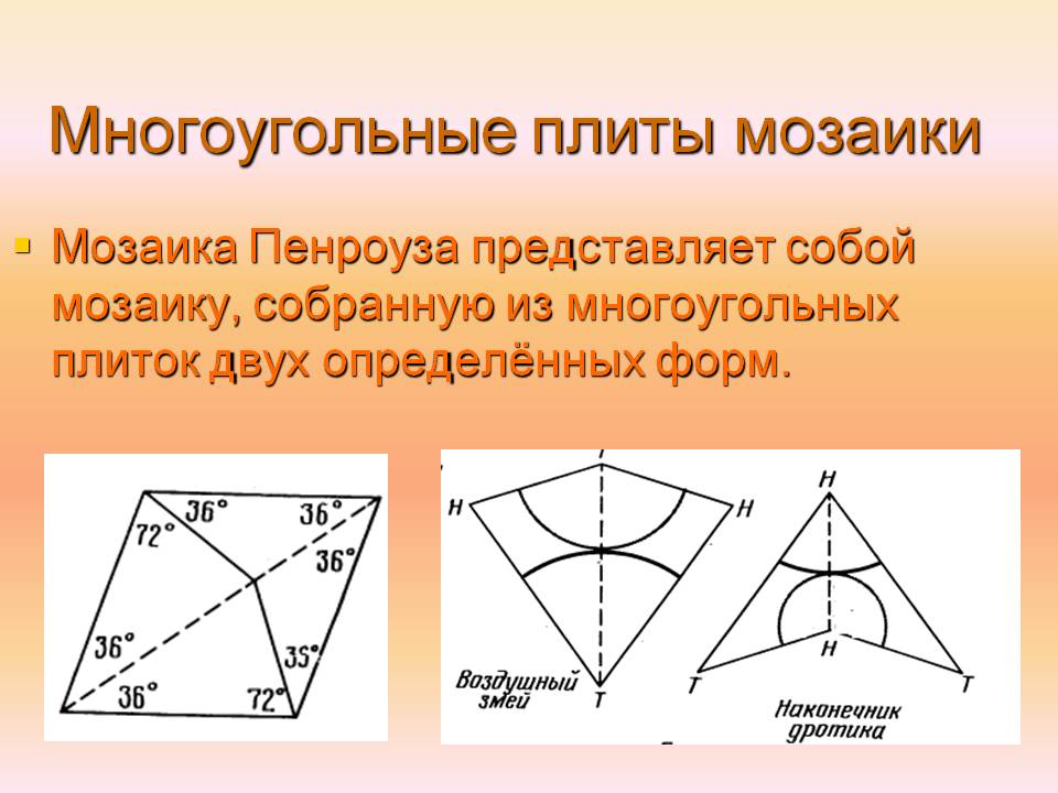 Многоугольные плиты мозаики