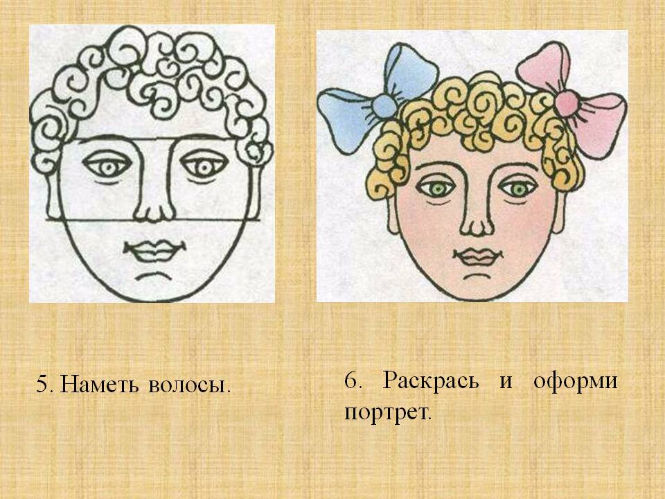 Раскрась и оформи портрет