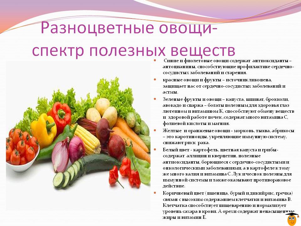 Разноцветные овощи