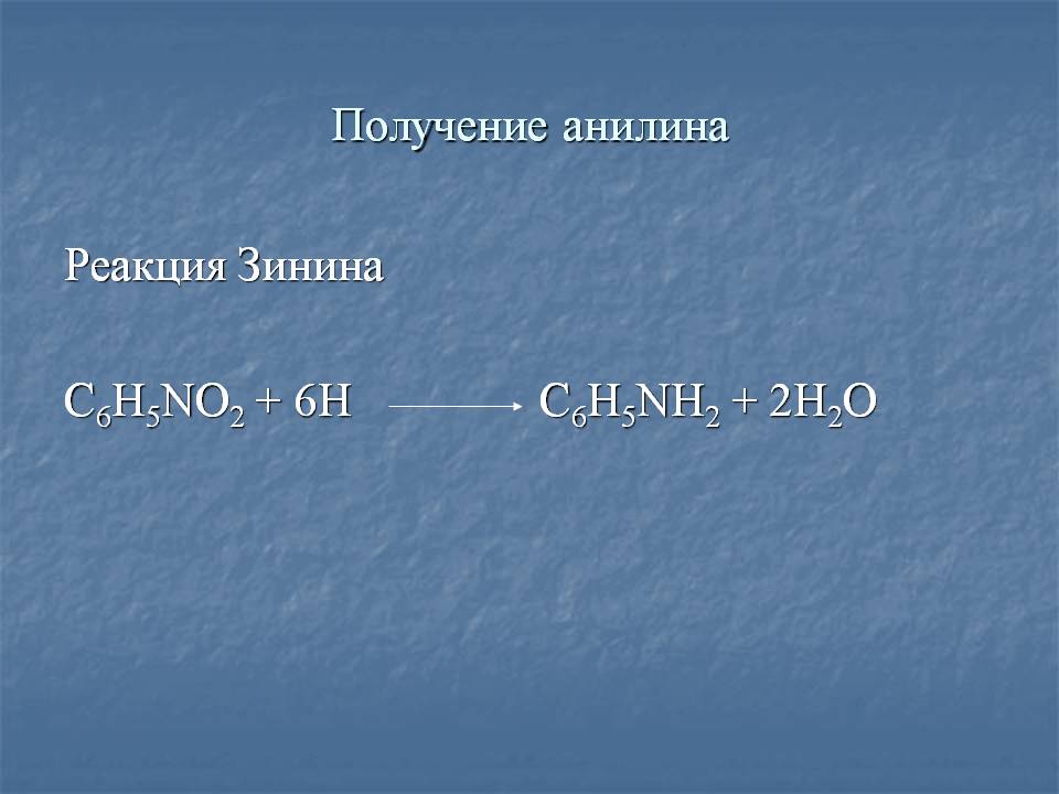 Получение анилина