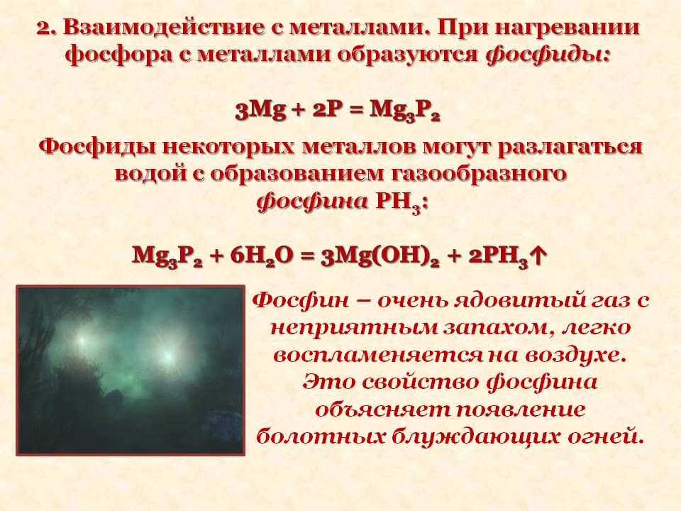 Взаимодействие с металлами