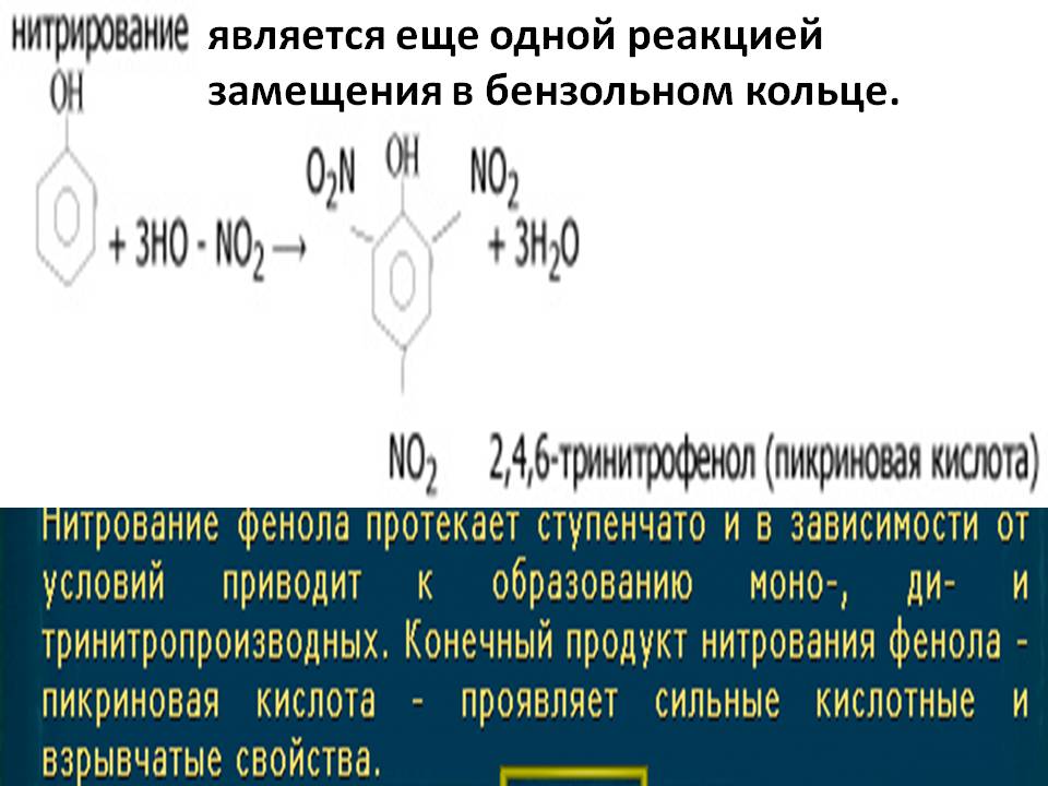Является еще одной реакцией замещения в бензольном кольце