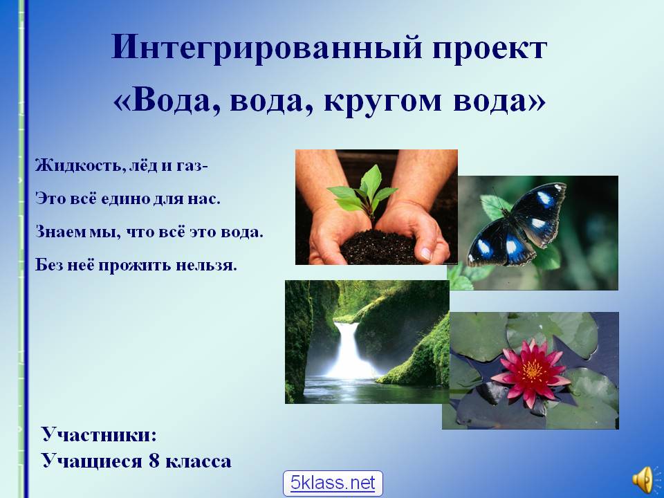 Интегрированный проект «Вода, вода, кругом вода»