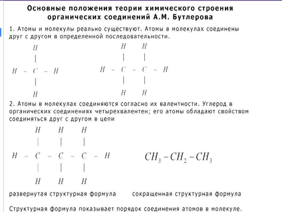 Классы органических веществ