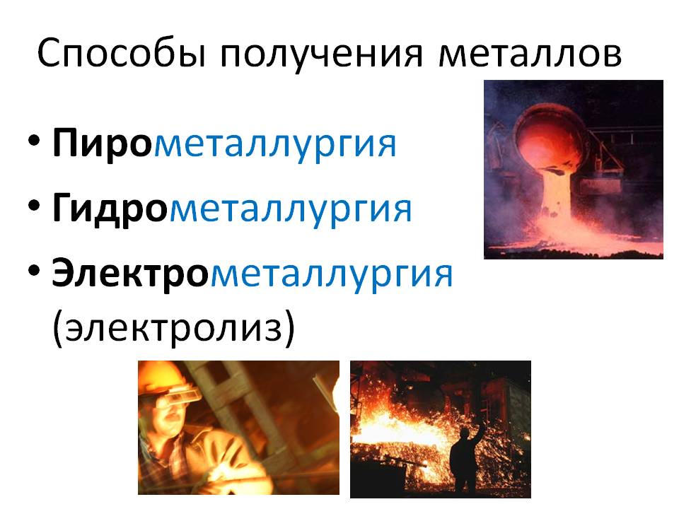 Способы получения металлов