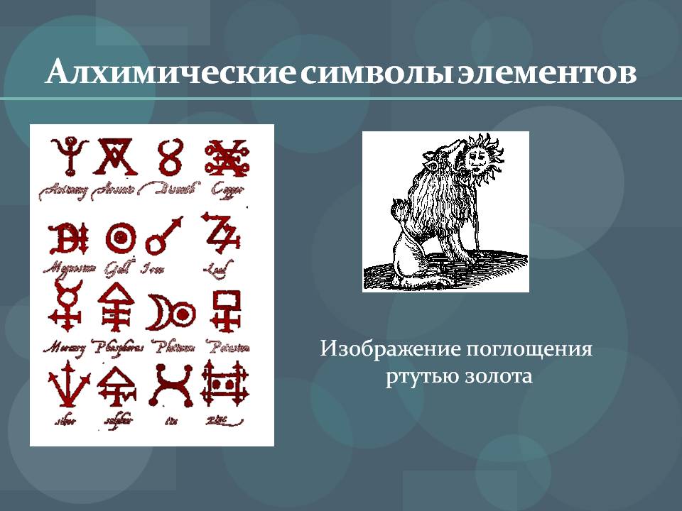 Алхимические символы элементов